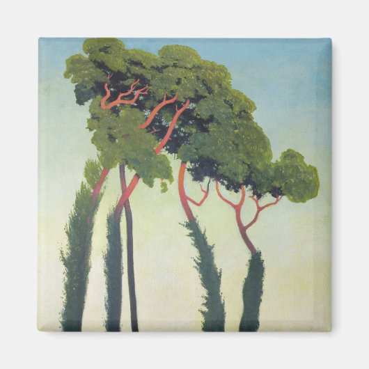 Landschap met bomen, 1911 magneet (Voorkant)