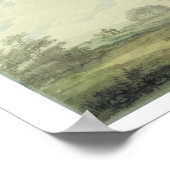 Landschap met bomen en figuren, c.1796 (m/c) boven poster (Hoek)