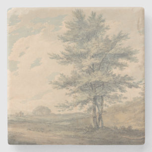 Landschap met bomen en figuren - Joseph Mallord Stenen Onderzetter
