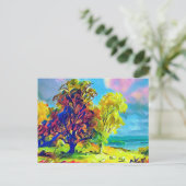 Landschap met bomen en schapen briefkaart (Staand voorkant)