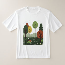 landschap met bomen t-shirt