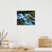 Landschap met boswaterval poster (Keuken)