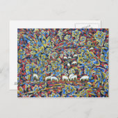 Landschap met Briefkaart van schapen (Voorkant / Achterkant)