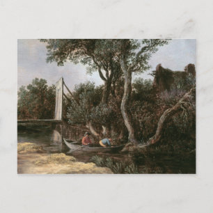 Landschap met brug, c.1628 briefkaart