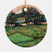 Landschap met brug over de Oise Keramisch Ornament (Achterkant)