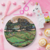 Landschap met brug over de Oise Papieren Bordje (Feest)