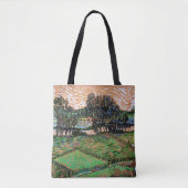 Landschap met brug over de Oise Tote Bag (Voorkant)