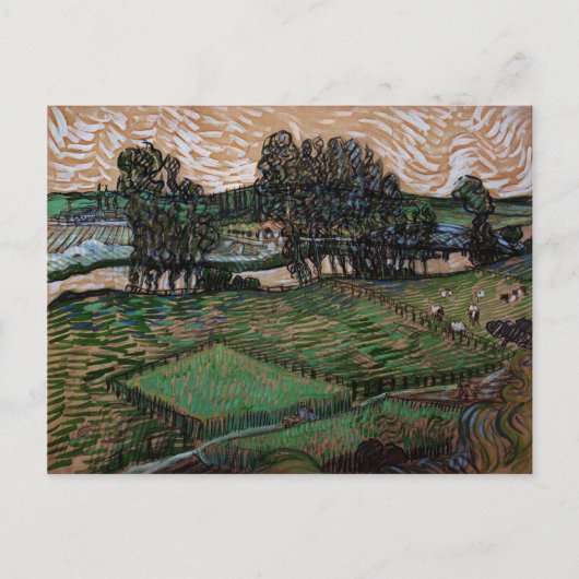 Landschap met brug over de Oise (van Gogh) Briefkaart (Voorkant)