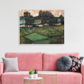 Landschap met brug over de Oise (van Gogh) Canvas Afdruk (Insitu (Woonkamer))