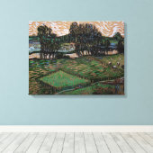 Landschap met brug over de Oise (van Gogh) Canvas Afdruk (Insitu (Houten vloer))