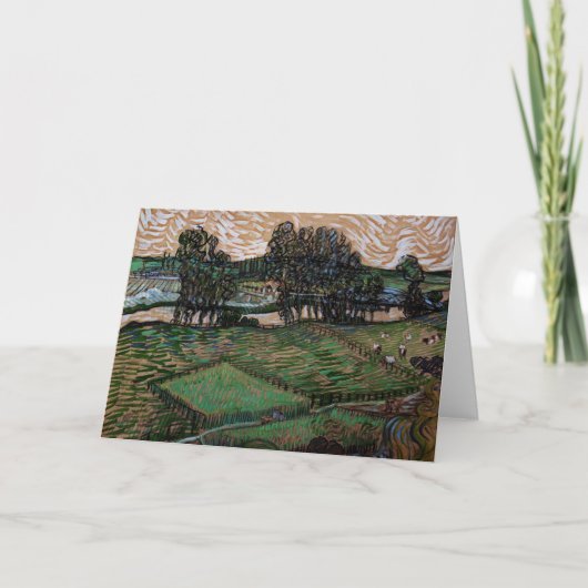 Landschap met brug over de Oise (van Gogh) Kaart (Voorkant)