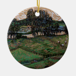 Landschap met brug over de Oise (van Gogh) Keramisch Ornament