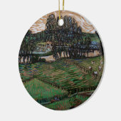 Landschap met brug over de Oise (van Gogh) Keramisch Ornament (Links)