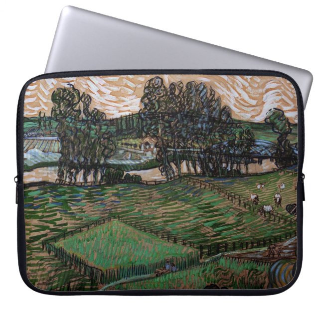 Landschap met brug over de Oise (van Gogh) Laptop Sleeve (Voorkant)