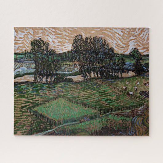 Landschap met brug over de Oise (van Gogh) Legpuzzel (Horizontaal)