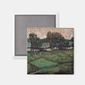 Landschap met brug over de Oise (van Gogh) Magneet (Voorkant / Achterkant)