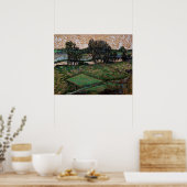 Landschap met brug over de Oise (van Gogh) Poster (Keuken)