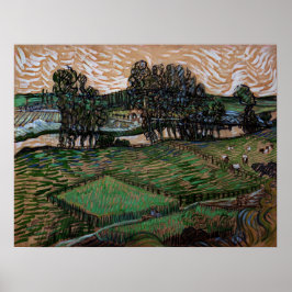 Landschap met brug over de Oise (van Gogh) Poster