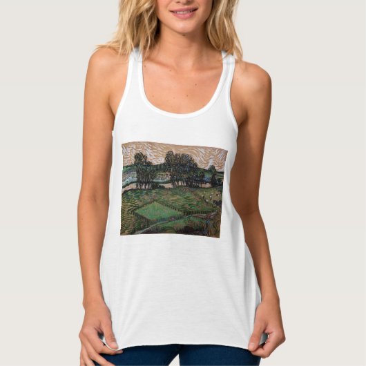 Landschap met brug over de Oise (van Gogh) Tanktop (Voorkant)