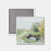 Landschap met brug over een stroom magneet (Voorkant / Achterkant)