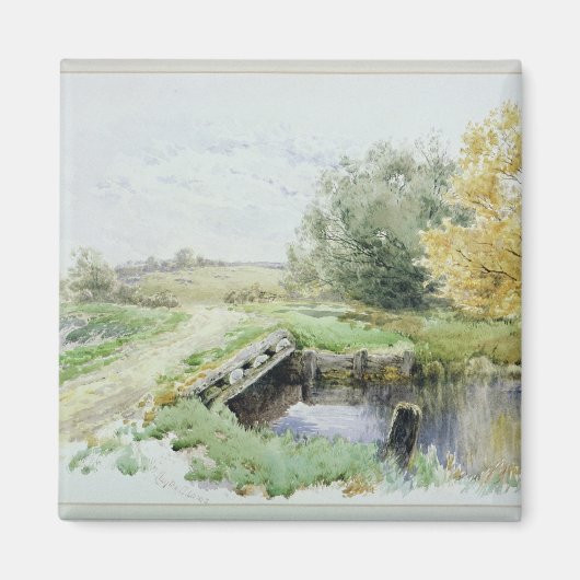 Landschap met brug over een stroom magneet (Voorkant)