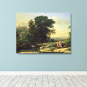 Landschap met Cephalus Canvas Afdruk (Insitu (Houten vloer))