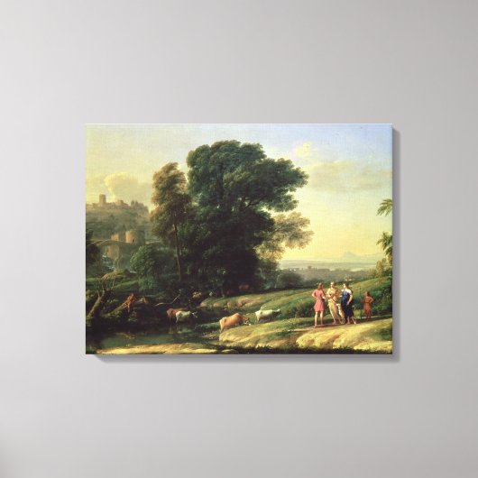Landschap met Cephalus Canvas Afdruk (Voorkant)