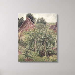 Landschap met Cottage Roofs, 1899 Canvas Afdruk