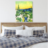 Landschap met Couple Waling door Vincent van Gogh Canvas Afdruk (Insitu (Slaapkamer))