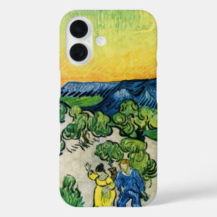 Landschap met Couple Waling door Vincent van Gogh iPhone 16 Hoesje