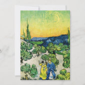 Landschap met Couple Waling door Vincent van Gogh Kaart (Voorkant)