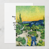 Landschap met Couple Waling door Vincent van Gogh Kaart (Voorkant / Achterkant)