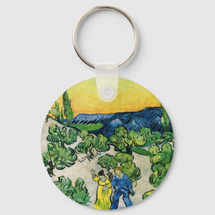 Landschap met Couple Waling door Vincent van Gogh Sleutelhanger
