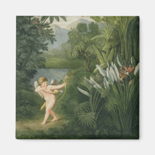 Landschap met Cupid die een pijl op een Parrot ric Magneet