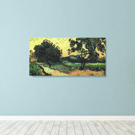 Landschap met de Chateau Auvers van Vincent van Go Canvas Afdruk (Insitu (Houten vloer))