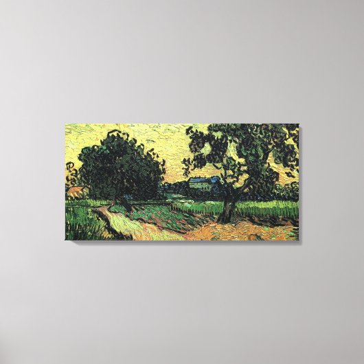 Landschap met de Chateau Auvers van Vincent van Go Canvas Afdruk (Voorkant)