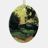 Landschap met de Chateau Auvers van Vincent van Go Keramisch Ornament (Rechts)