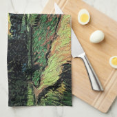 Landschap met de Chateau Auvers van Vincent van Go Theedoek (Quarter Fold)