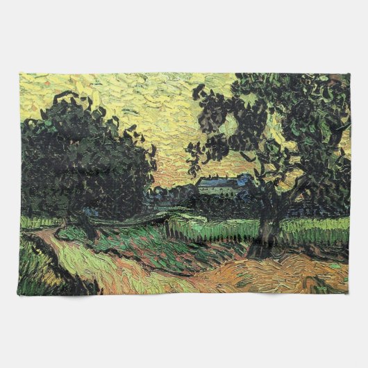 Landschap met de Chateau Auvers van Vincent van Go Theedoek (Horizontaal)