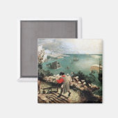 Landschap met de Herfst van Icarus - 1558 Magneet (Voorkant / Achterkant)