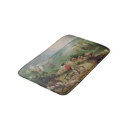 Landschap met de Herfst van Icarus, c.1555 Badmat (Gekanteld)