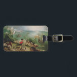 Landschap met de Herfst van Icarus, c.1555 Bagagelabel<br><div class="desc">Collectie afbeelding nummer:  XIR3675 Landschap met de Herfst van Icarus,  c.1555 (olie op canvas). Bruegel,  Pieter de Elder (c.1525-69) olie op doek. Musees Royaux des Beaux-Arts de Belgique,  Brussel,  België Giraudon.  16</div>