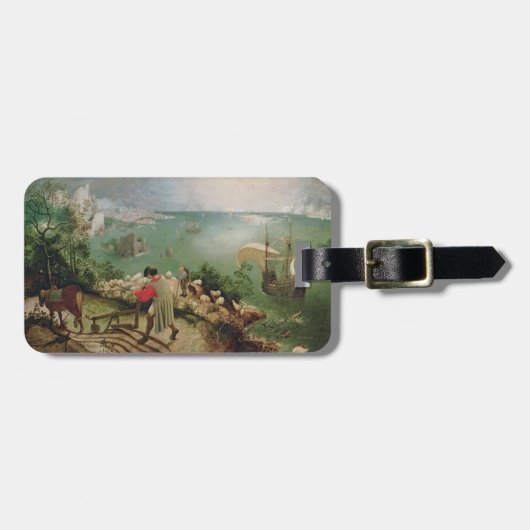 Landschap met de Herfst van Icarus, c.1555 Bagagelabel (Voorkant horizontaal)