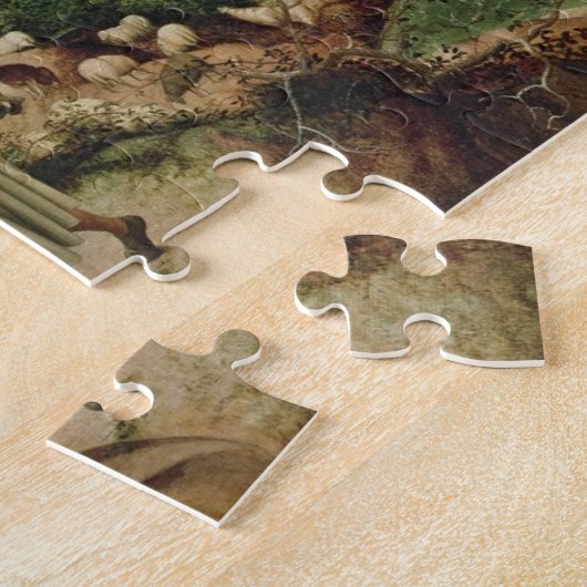 Landschap met de Herfst van Icarus, c.1555 Legpuzzel (Zijkant)