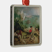 Landschap met de Herfst van Icarus, c.1555 Metalen Ornament (Rechts)