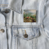 Landschap met de Herfst van Icarus, c.1555 Vierkante Button 5,1 Cm (In situ)