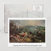 Landschap met de Herfst van Icarus door Bruegel A. Briefkaart (Voorkant / Achterkant)
