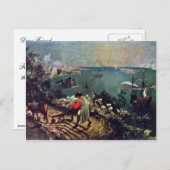 Landschap met de Herfst van Icarus door Bruegel D. Briefkaart (Voorkant / Achterkant)