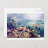 Landschap met de Herfst van Icarus, Pieter Bruegel Briefkaart (Voorkant / Achterkant)