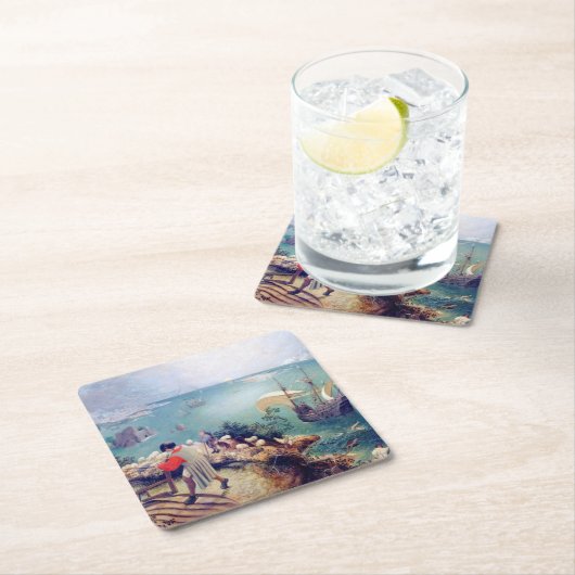 Landschap met de Herfst van Icarus, Pieter Bruegel Kartonnen Onderzetters (Insitu)